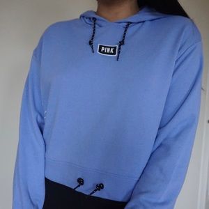 VS PINK Periwinkle Cropped Hoodie